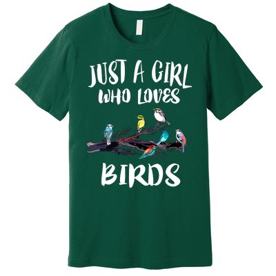 Just A Who Loves Birds Birding Lovers Birdwatcher Premium T-Shirt