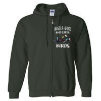 Just A Who Loves Birds Birding Lovers Birdwatcher Full Zip Hoodie