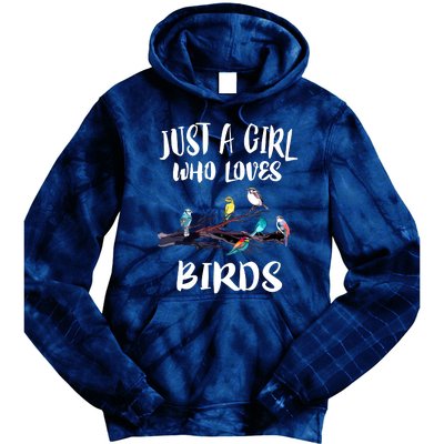 Just A Who Loves Birds Birding Lovers Birdwatcher Tie Dye Hoodie