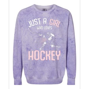 Just a  who loves Hockey Ice Colorblast Crewneck Sweatshirt