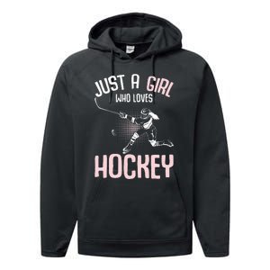 Just a  who loves Hockey Ice Performance Fleece Hoodie