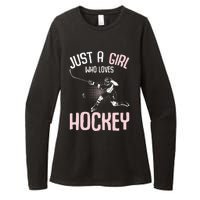 Just a  who loves Hockey Ice Womens CVC Long Sleeve Shirt