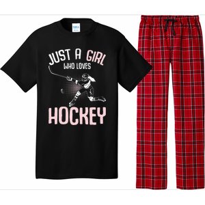 Just a  who loves Hockey Ice Pajama Set