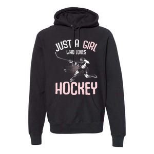 Just a  who loves Hockey Ice Premium Hoodie