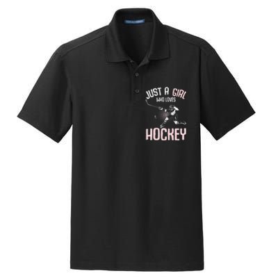 Just a  who loves Hockey Ice Dry Zone Grid Polo