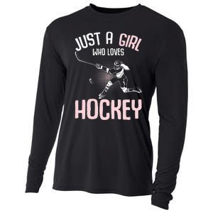 Just a  who loves Hockey Ice Cooling Performance Long Sleeve Crew