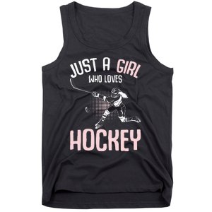 Just a  who loves Hockey Ice Tank Top