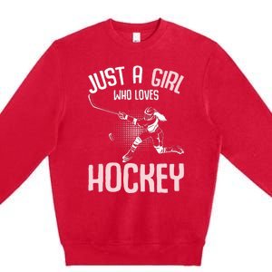 Just a  who loves Hockey Ice Premium Crewneck Sweatshirt