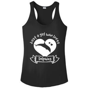 Just A Who Loves Dolphins Gift Dolphin Cool Gift Ladies PosiCharge Competitor Racerback Tank