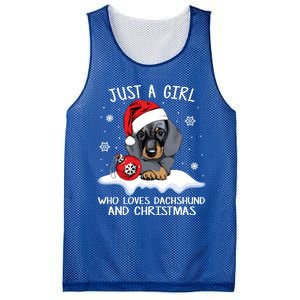 Just A Who Loves Dachshund And Christmas Dachshund Xmas Gift Mesh Reversible Basketball Jersey Tank