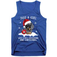 Just A Who Loves Dachshund And Christmas Dachshund Xmas Gift Tank Top