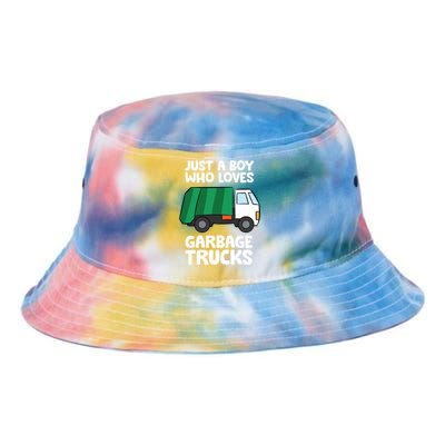 Just A Who Loves Garbage Trucks Gift Tie Dye Newport Bucket Hat