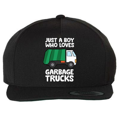 Just A Who Loves Garbage Trucks Gift Wool Snapback Cap