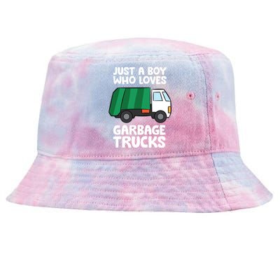 Just A Who Loves Garbage Trucks Gift Tie-Dyed Bucket Hat