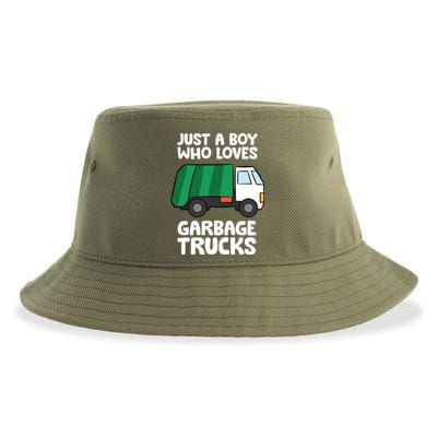 Just A Who Loves Garbage Trucks Gift Sustainable Bucket Hat