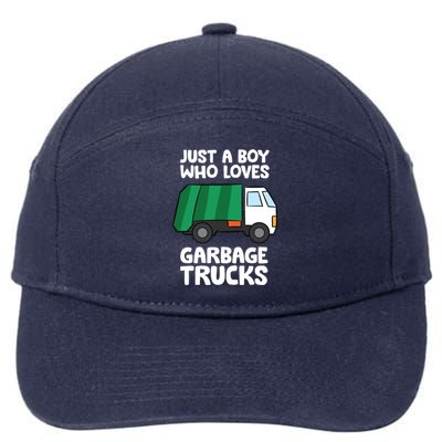 Just A Who Loves Garbage Trucks Gift 7-Panel Snapback Hat