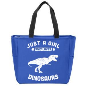 Just A Who Loves Dinosaurs Gift Zip Tote Bag