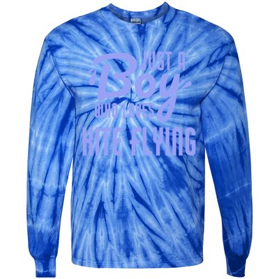 Just A Who Loves Kite Flying Funny Kite Flyer Cool Gift Tie-Dye Long Sleeve Shirt