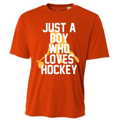 Just A Who Loves Hockey Product Gift Cooling Performance Crew T-Shirt