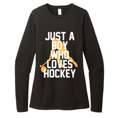 Just A Who Loves Hockey Product Gift Womens CVC Long Sleeve Shirt