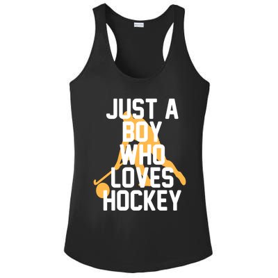 Just A Who Loves Hockey Product Gift Ladies PosiCharge Competitor Racerback Tank