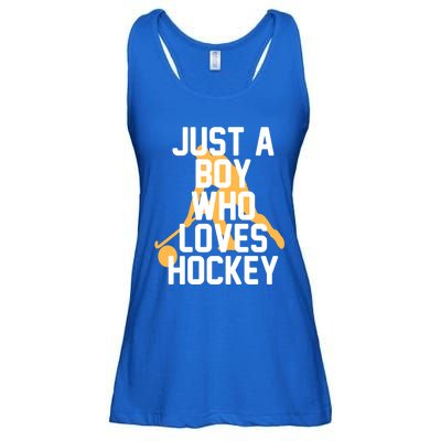 Just A Who Loves Hockey Product Gift Ladies Essential Flowy Tank