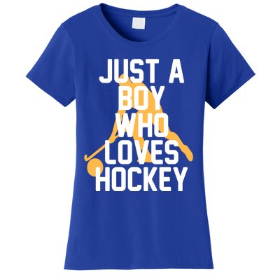 Just A Who Loves Hockey Product Gift Women's T-Shirt