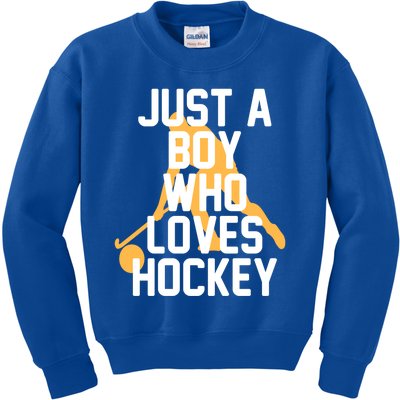 Just A Who Loves Hockey Product Gift Kids Sweatshirt