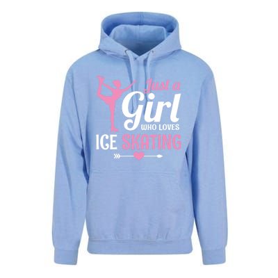 Just A Who Loves Ice Skating Figure Skate Skater Gift Unisex Surf Hoodie