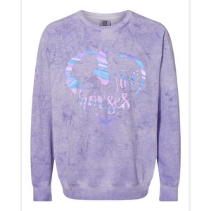 Just A  Who Loves Horses For Horses Lover Colorblast Crewneck Sweatshirt