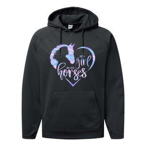 Just A  Who Loves Horses For Horses Lover Performance Fleece Hoodie