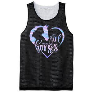 Just A  Who Loves Horses For Horses Lover Mesh Reversible Basketball Jersey Tank