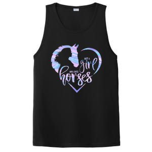 Just A  Who Loves Horses For Horses Lover PosiCharge Competitor Tank