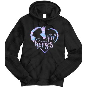 Just A  Who Loves Horses For Horses Lover Tie Dye Hoodie