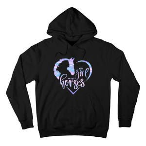 Just A  Who Loves Horses For Horses Lover Tall Hoodie