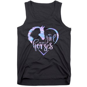 Just A  Who Loves Horses For Horses Lover Tank Top