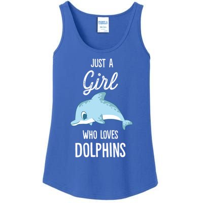 Just A Who Loves Dolphins Funny Gift Ladies Essential Tank