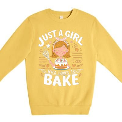 Just A Who Loves To Bake Cute Baking Lover Graphic Gift Premium Crewneck Sweatshirt