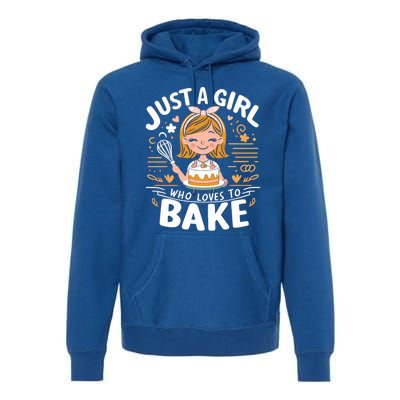 Just A Who Loves To Bake Cute Baking Lover Graphic Gift Premium Hoodie