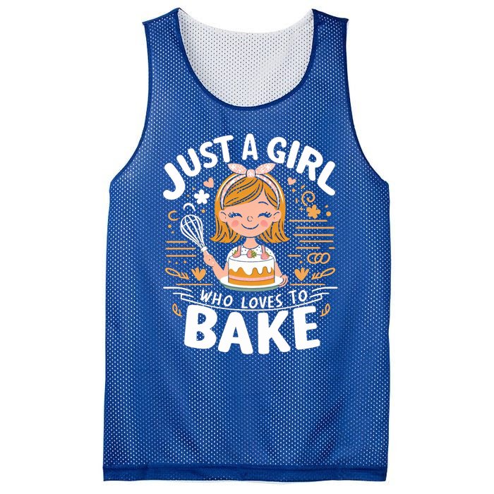 Just A Who Loves To Bake Cute Baking Lover Graphic Gift Mesh Reversible Basketball Jersey Tank