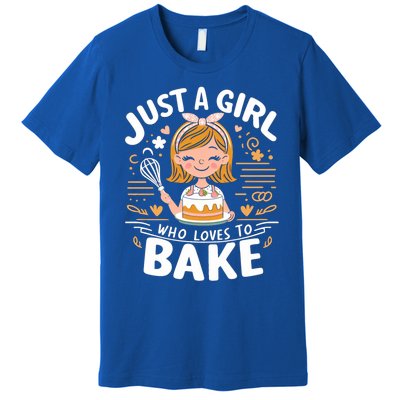 Just A Who Loves To Bake Cute Baking Lover Graphic Gift Premium T-Shirt