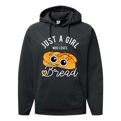 Just A Who Loves Bread Breadmaker Baking Funny Baker Performance Fleece Hoodie