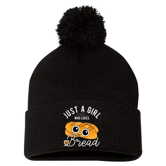 Just A Who Loves Bread Breadmaker Baking Funny Baker Pom Pom 12in Knit Beanie