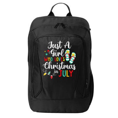 Just A Who Loves Christmas In Jully Summer Beach Women City Backpack