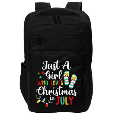 Just A Who Loves Christmas In Jully Summer Beach Women Impact Tech Backpack