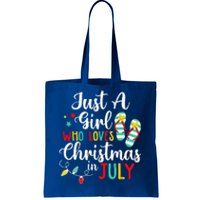 Just A Who Loves Christmas In Jully Summer Beach Women Tote Bag