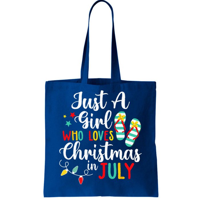 Just A Who Loves Christmas In Jully Summer Beach Women Tote Bag