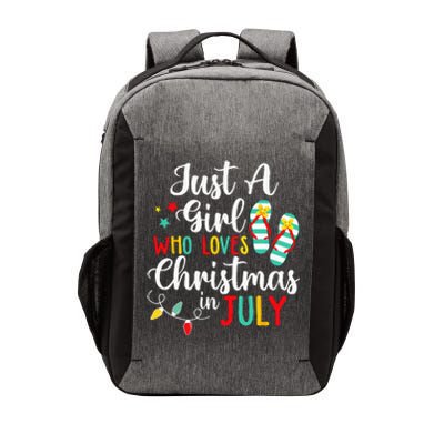 Just A Who Loves Christmas In Jully Summer Beach Women Vector Backpack