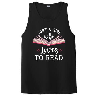 Just A Who Loves To Read Funny Bookworm Gift PosiCharge Competitor Tank