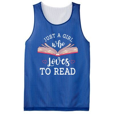 Just A Who Loves To Read Funny Bookworm Gift Mesh Reversible Basketball Jersey Tank